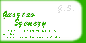 gusztav szenczy business card